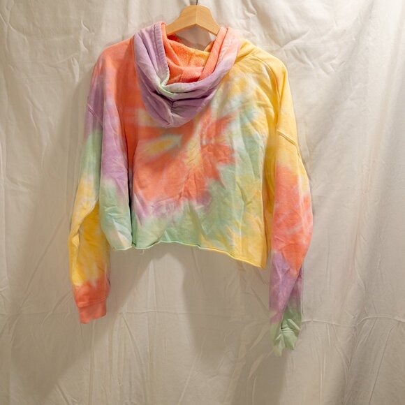Birds Aren't Real - Cropped Tie Dye Sweatshirt (M) - Picture 2 of 3